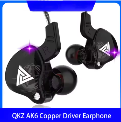 Original QKZ AK6 In Ear Earphone 6 Dynamic Driver Unit Headphone With Mic Stereo Sports HIFI Subwoofer Headset Monitor Earbuds